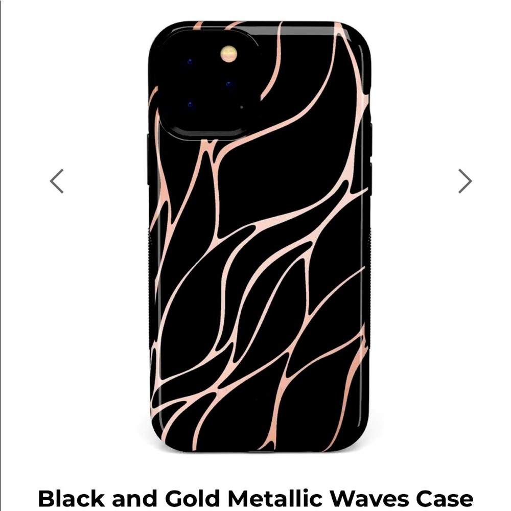 NWT Casely Bold iPhone 11 Pro, Black & Gold Metallic Waves